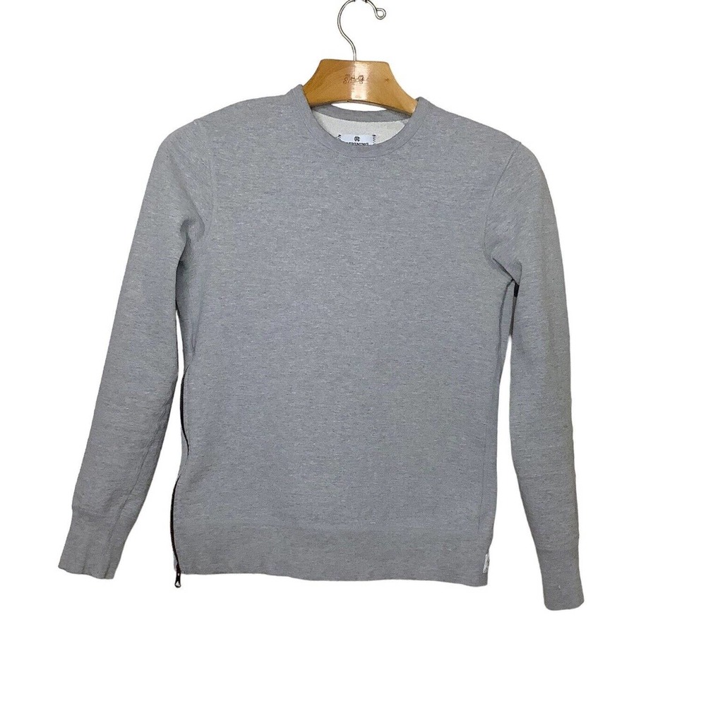 Reigning Champ Sweatshirt *Canada made* Small Side Zip Pull Over/Long Sleeve